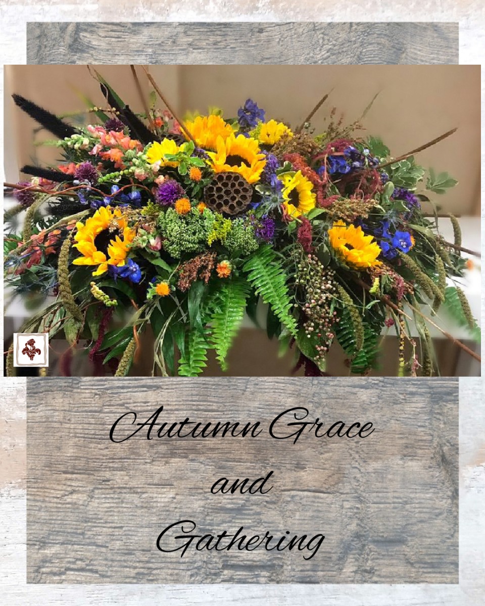 Autumn Grace & Gathering ~ Casket Spray