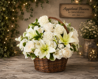 Blessings & Sympathy Basket - White