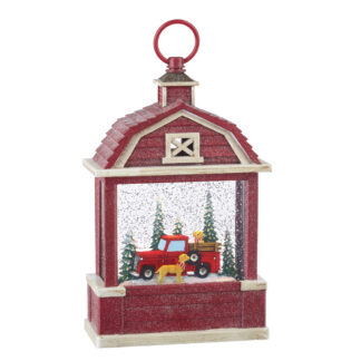 Dogs, Truck and Barn Water Lantern