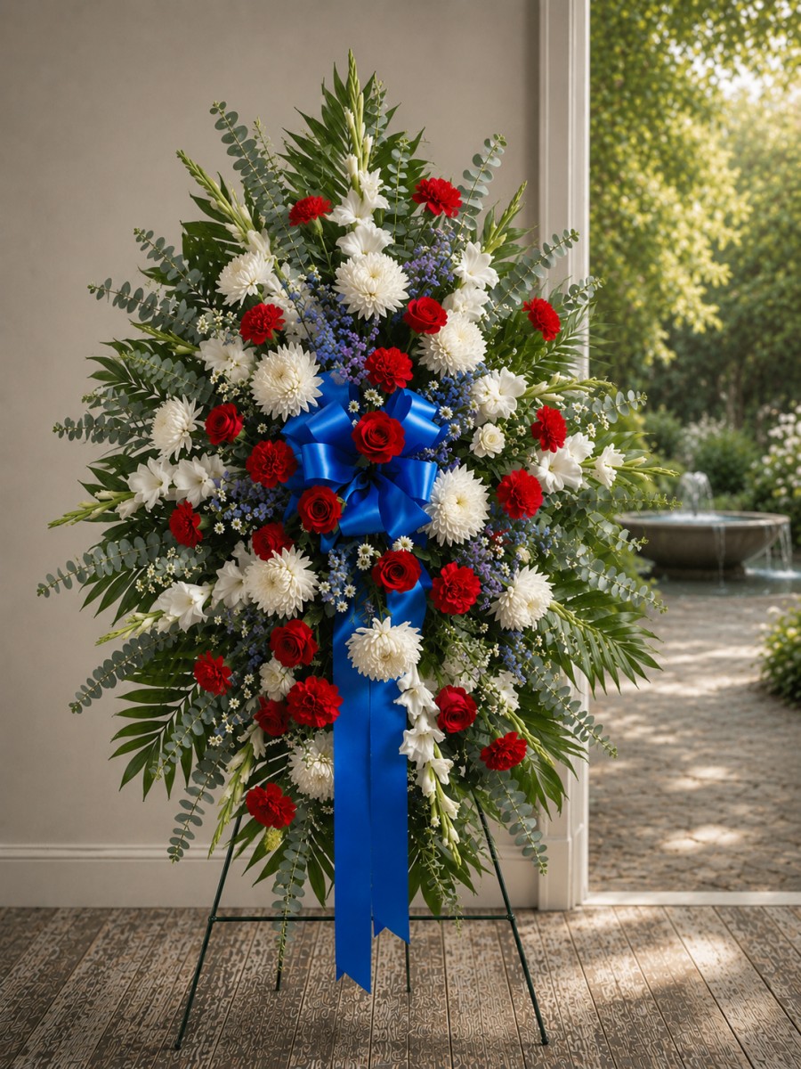 A Patriots Tribute ~ Standing Spray
