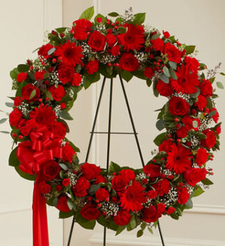 In Lasting Tribute ~ Wreath Standing Spray