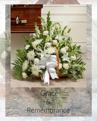 Grace & Remembrance Basket ~ White Hues