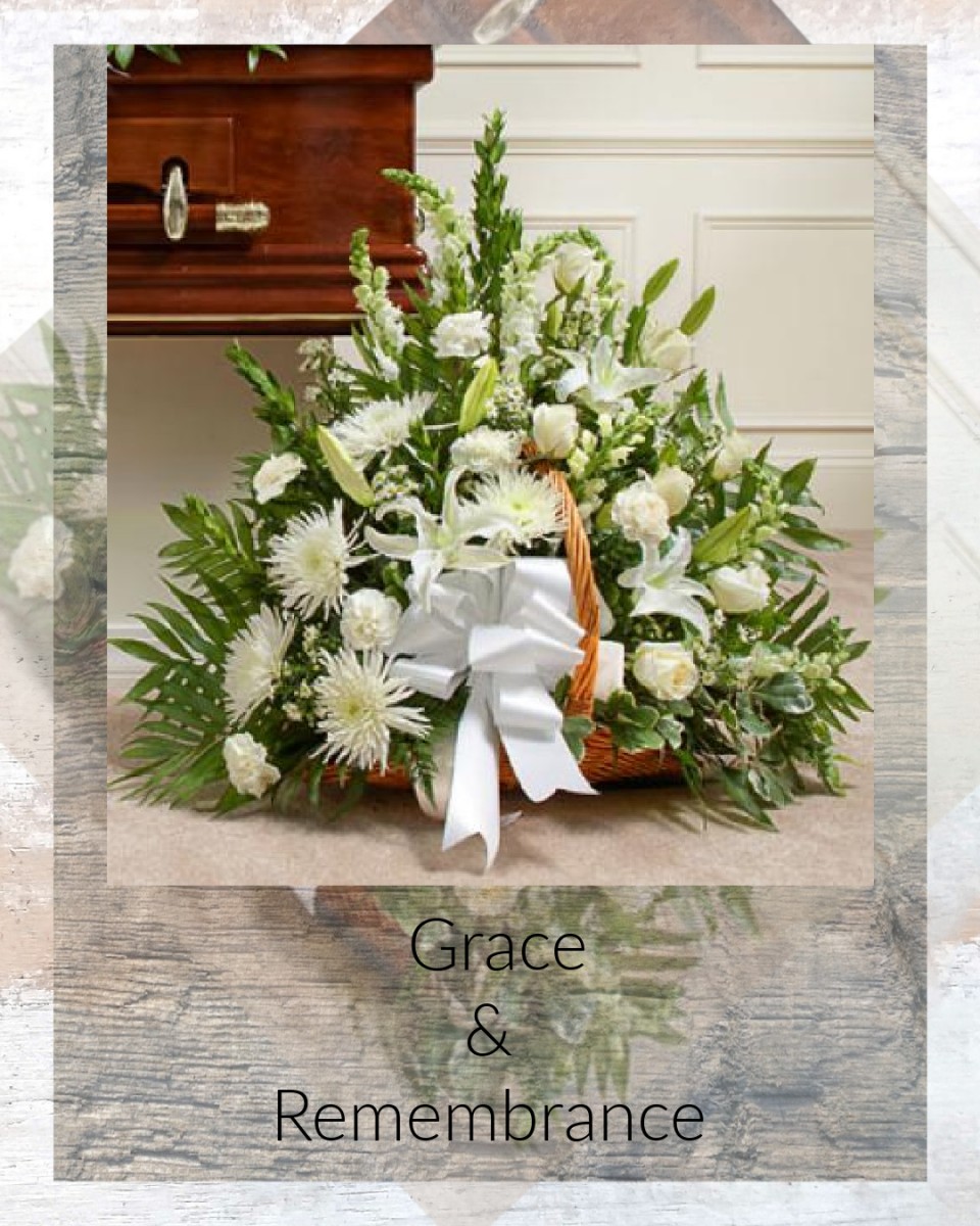 Grace & Remembrance Basket ~ White Hues