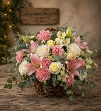 Blessings Sympathy Basket - Pink