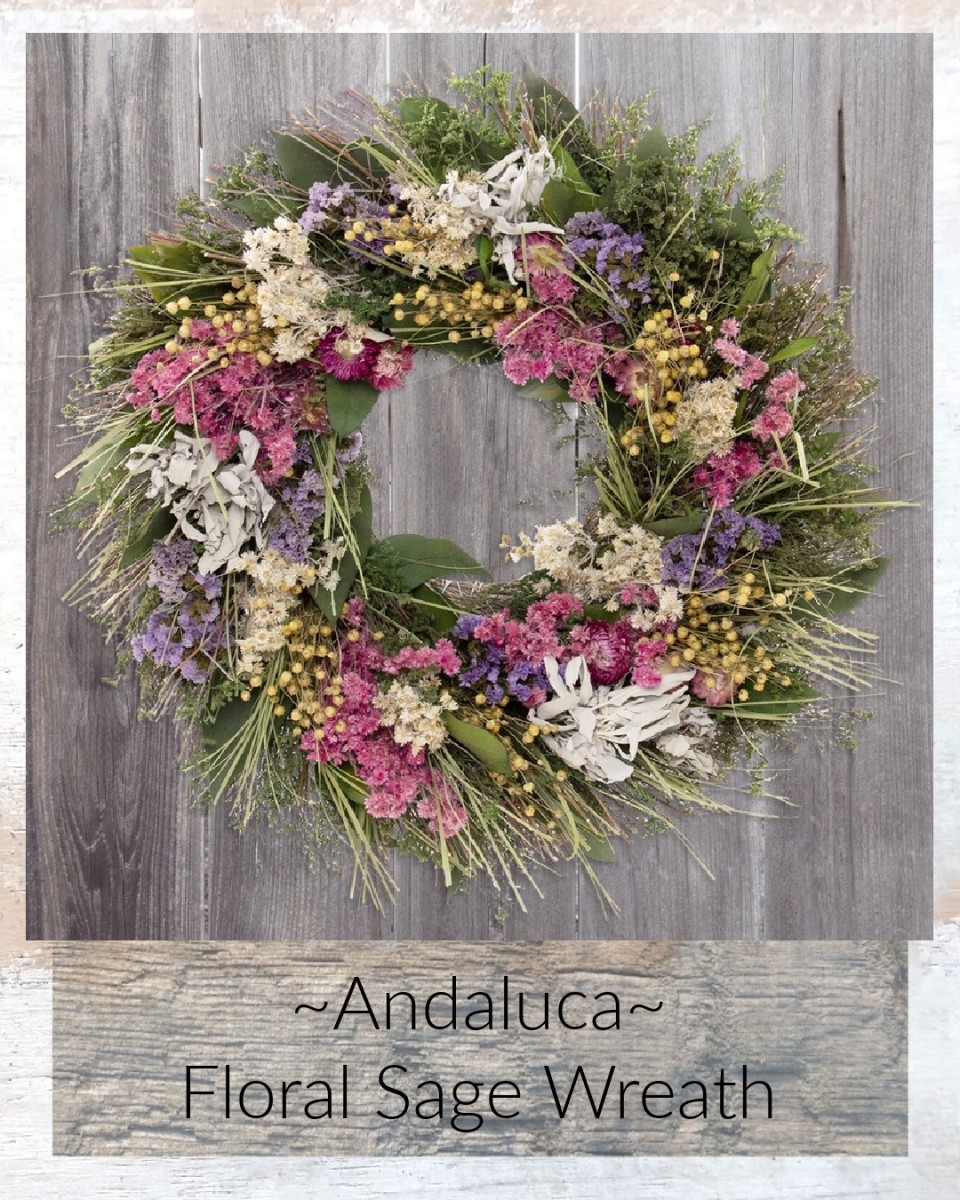 Andaluca ~ Floral Sage Wreath