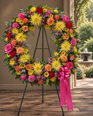 A Bright Garden Path ~ Memorial Wreath