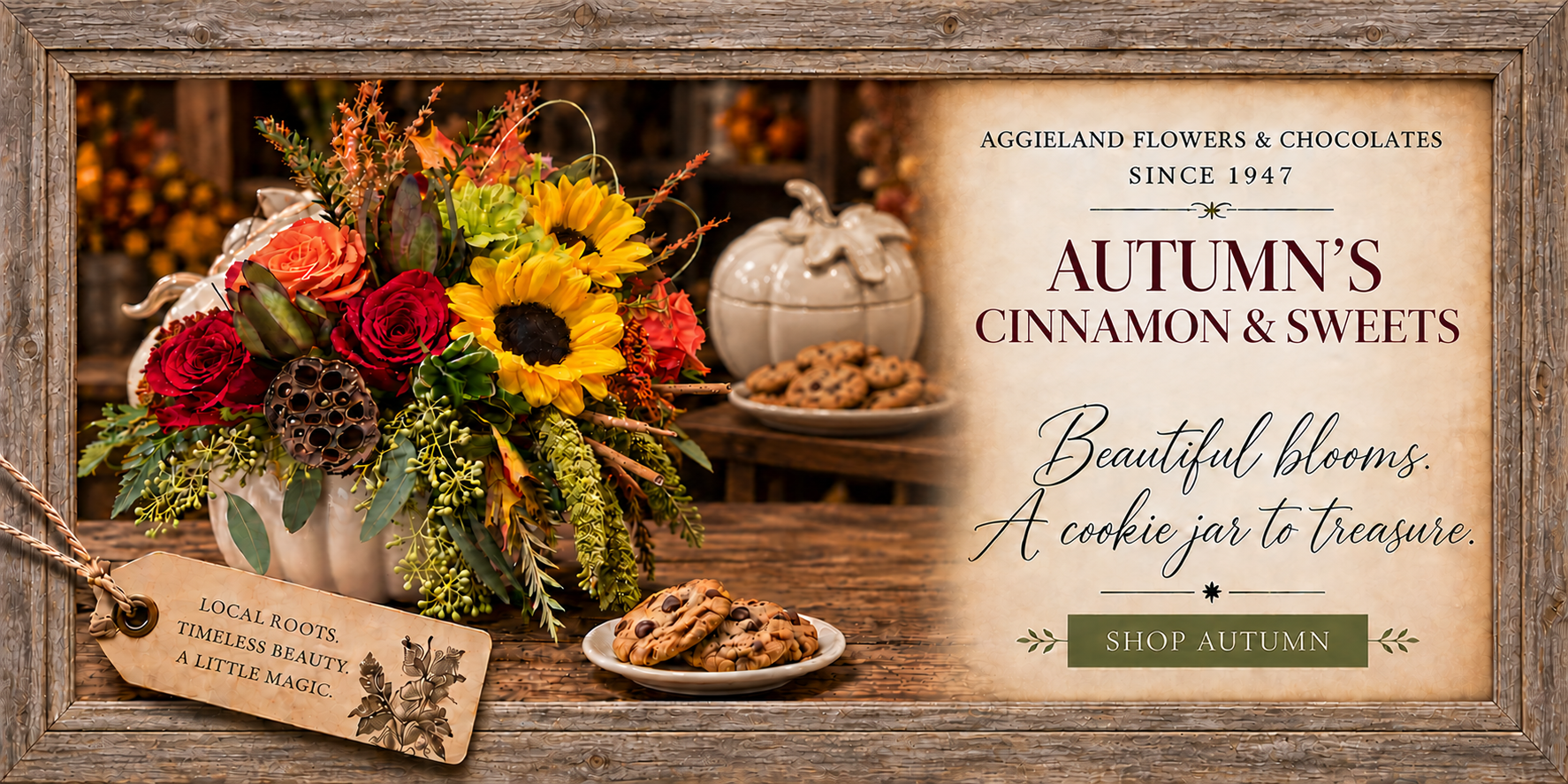 Autumn's Cinnamon and Sweets Keepsake - White Cookie Jar