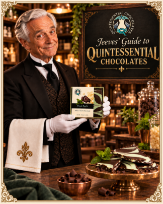 Aggieland Flowers Concierge Jeeves introducing Quintessential Chocolates.
