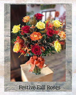 Rustic Roses & Harvest Leaves