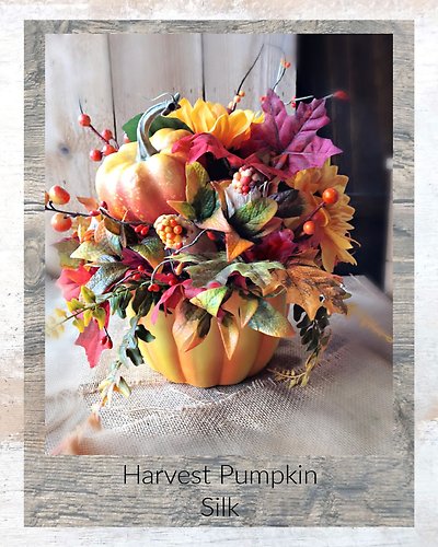 Harvest Pumpkin ~Silk Flowers