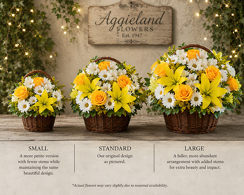 Blessings and Sympathy Basket - Yellow