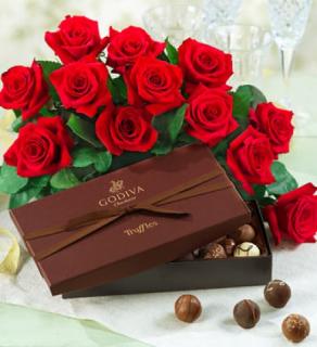 Roses and Chocolate Truffles