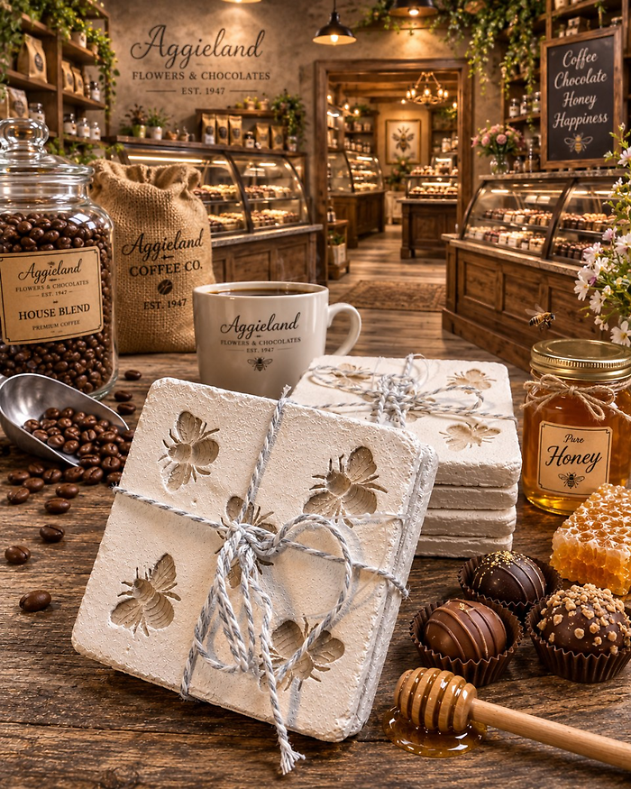 Beeâ??s Honey Haven Coaster Set