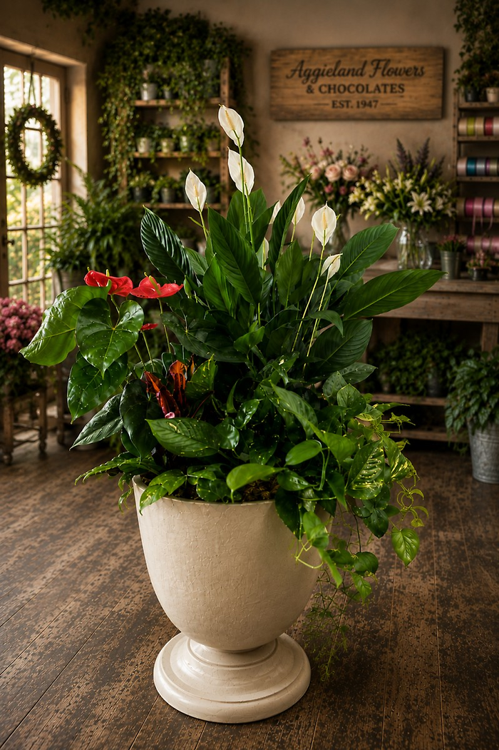 The Grand ~ Pedestal Dish Garden