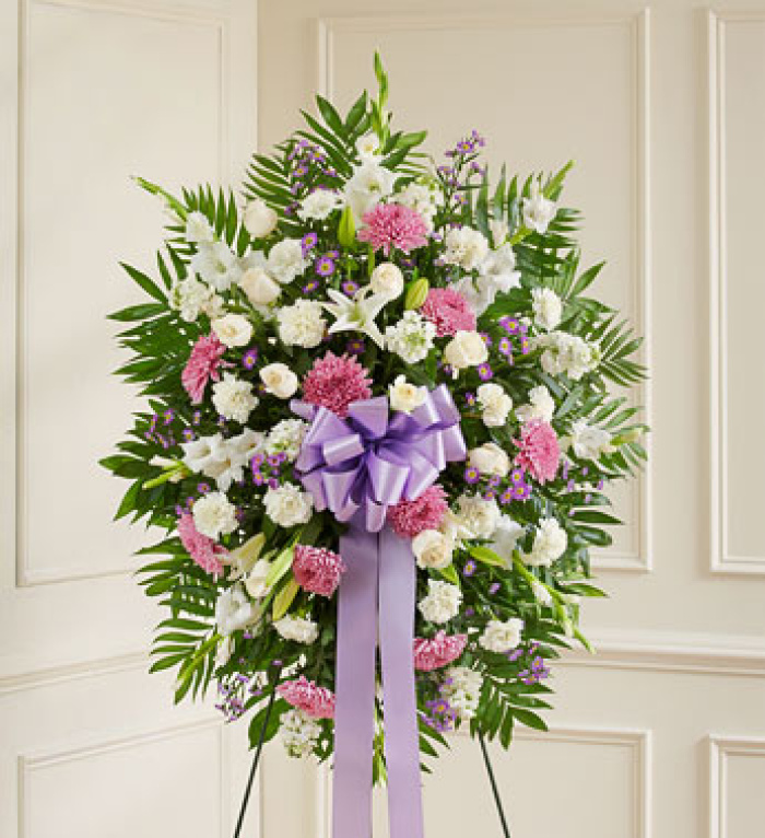 Deepest Sympathy Standing Spray - Lavender