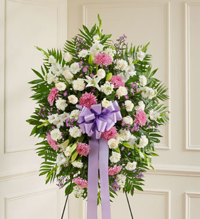 Deepest Sympathy Standing Spray - Lavender