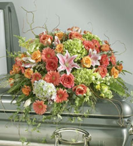 Garden Mixture Casket Spray