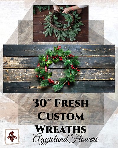 30\" Fresh Custom Wreath