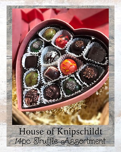 Knipschildt ~ Pink Heart 14pc Truffle Assortment