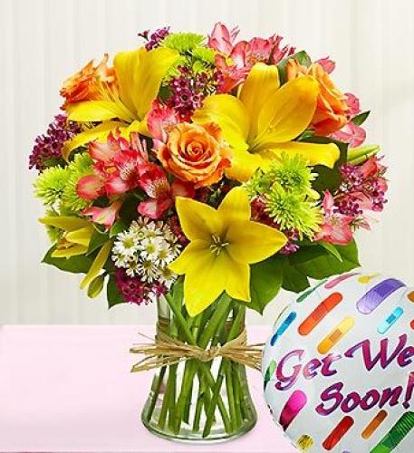 Get Well Bouquet and Balloon