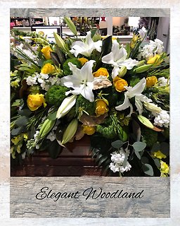 Elegant Woodland Casket Spray