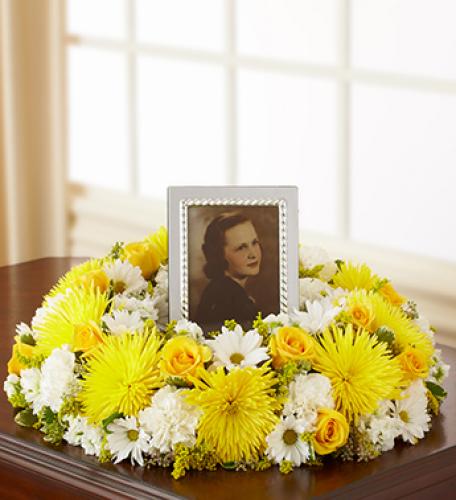 Memorial Table Wreath - Yellow