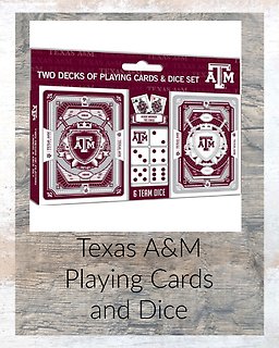 Texas A&M Playing Cards and Dice Set