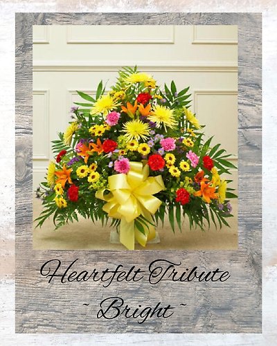 Heartfelt Tribute Basket - Bright Tones