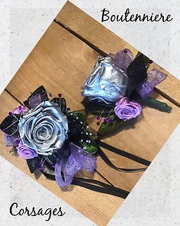 Silver Rose with Black & Purple. CSHS Colors