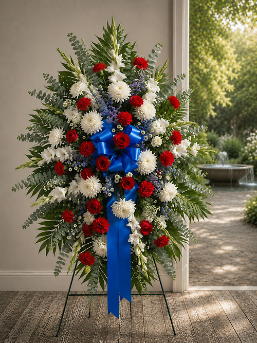 A Patriots Tribute ~ Standing Spray