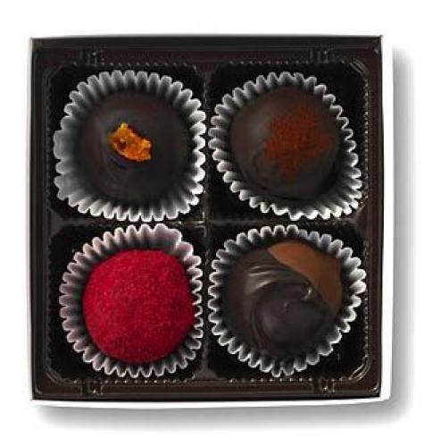 CacaoCuvee Chocolate Truffles 4 pc Box