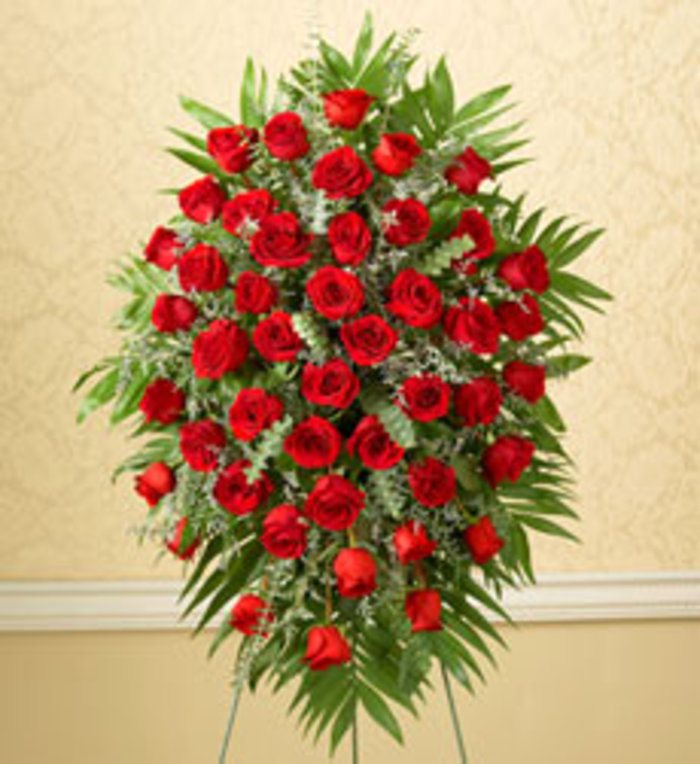 Tribute Four Dozen Rose Standing Spray