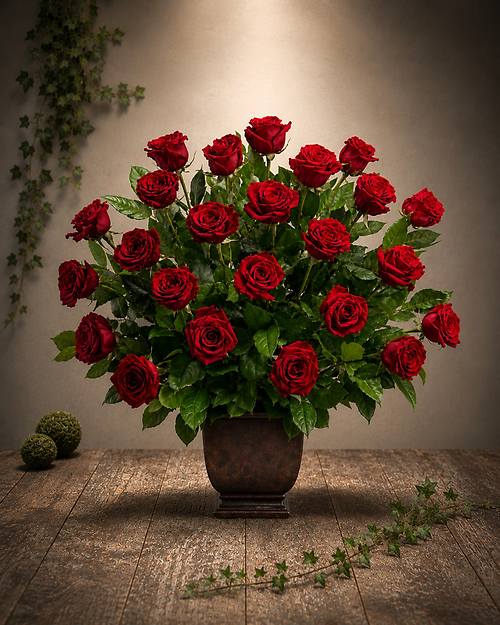 Memorial Rose Tribute Basket