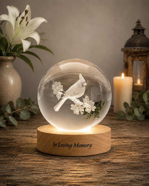 Crystal Cardinal Memories Keepsake