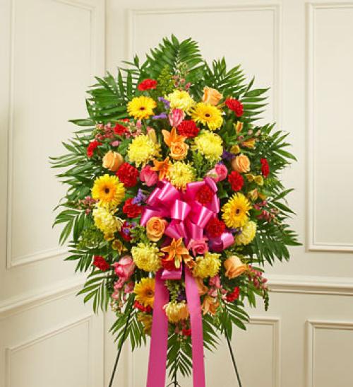 Deepest Sympathy Standing Spray - Bright