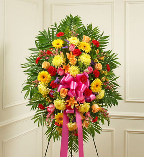 Deepest Sympathy Standing Spray - Bright