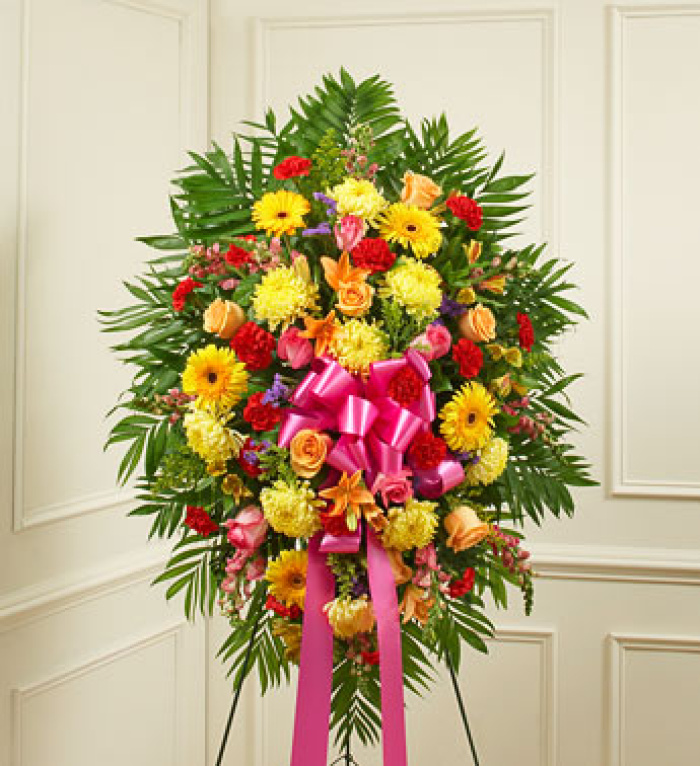 Deepest Sympathy Standing Spray - Bright