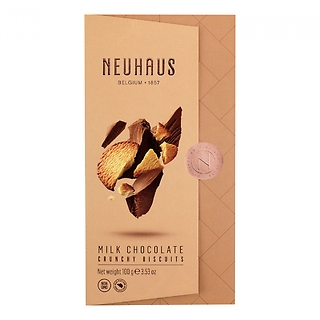 Neuhaus Milk Chocolate Tablet Crunchy Biscuits