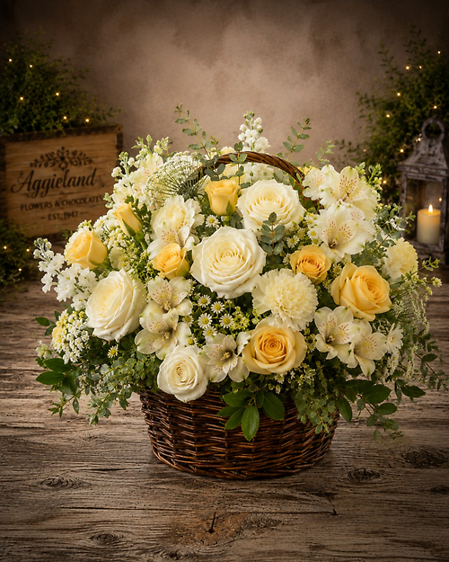 Blessings and Sympathy Basket - Yellow
