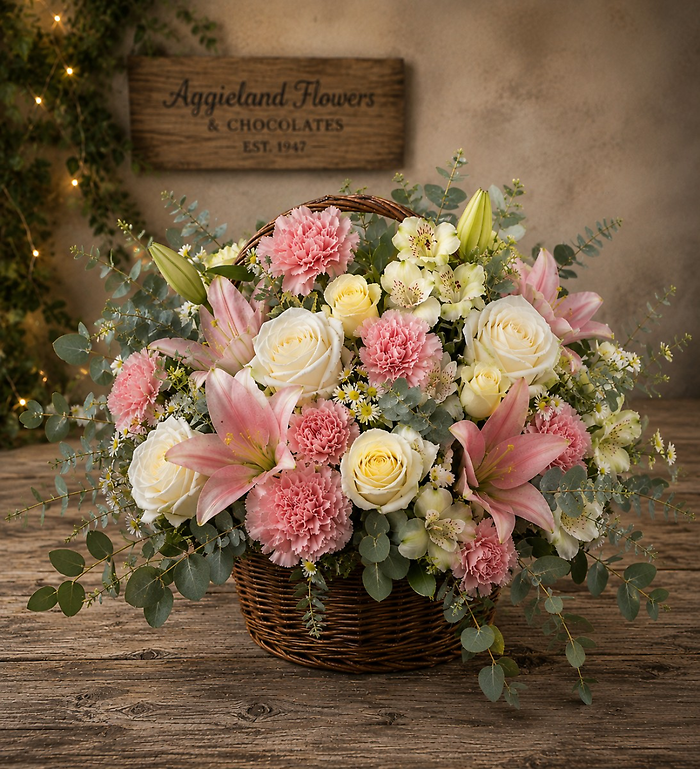 Blessings Sympathy Basket - Pink