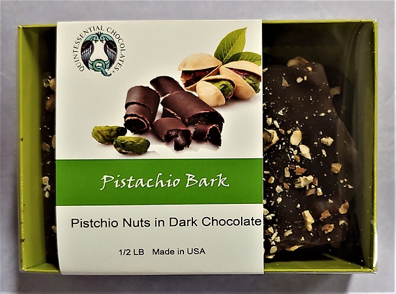 Quintessential Chocolate Box - Pistachios Dark Bark