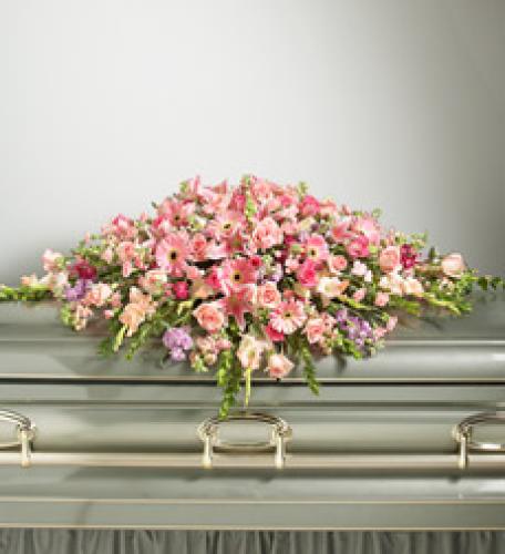 All-Pink Casket Cover Spray