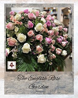 The English Rose Garden Casket Spray