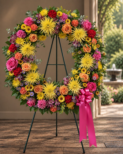 A Bright Garden Path ~ Memorial Wreath