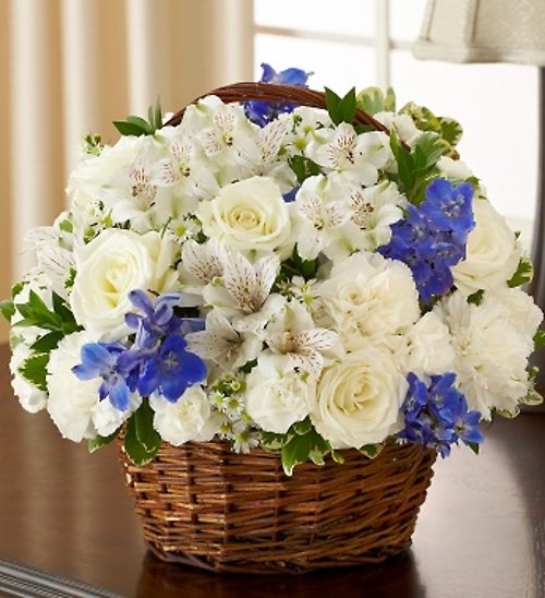 Blessings Sympathy Basket - Blue
