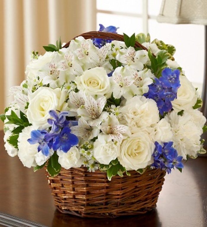 Blessings Sympathy Basket - Blue