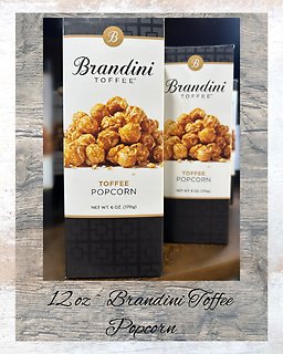 Brandini ~ 12 oz Toffee Popcorn (no nuts)