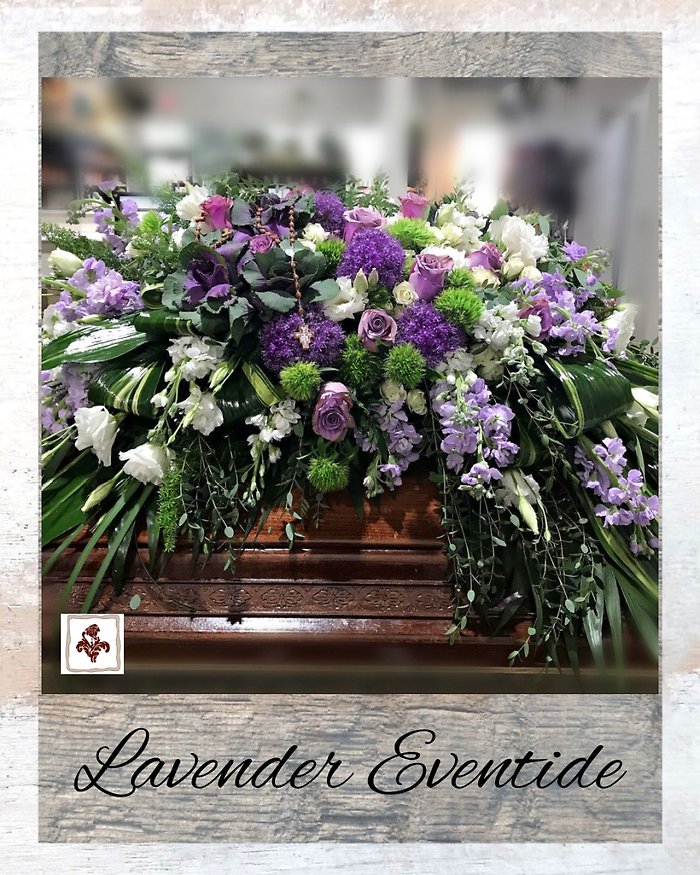 Lavender Eventide Casket Spray