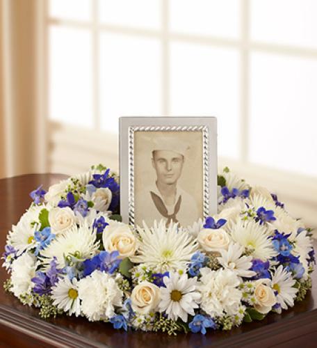 Memorial Table Wreath - Blue