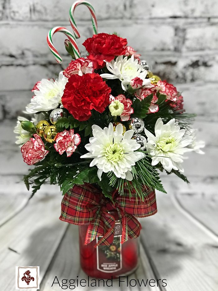 Holiday Yankee Candle & Bouquet